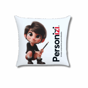 Almofada branca 30x30cm personalizada com logo. Brinde criativo e confortável para eventos, ações promocionais e kits corporativos.