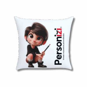 Capa de almofada 40x40cm personalizada com logo. Brinde leve, funcional e de alto impacto visual para ações promocionais e eventos.