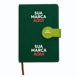 Bloco de Anotações 21x15cm com Fecho Imantado Personalizado