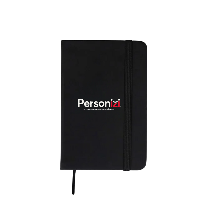 A Caderneta Emborrachada com Elástico 9x14cm Personalizada é um brinde corporativo compacto, moderno e ideal para ações promocionais com impacto.