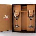 Caixa Para Vinho E 2 Tacas Personalizada