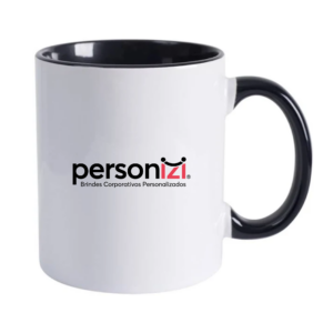 Caneca com Interior e Alça Coloridos Personalizada - 325ml