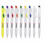 Caneta esferográfica personalizada com logo. Brindes personalizados práticos e acessíveis para eventos, feiras e ações corporativas.