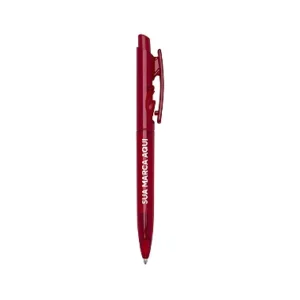 Caneta Plastica Modelo 2 Personalizada Vermelho