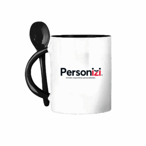 Caneca Interior Colorido Com Colher Personalizada