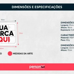 Quebra Cabeça Personalizado 12 Peças em MDF