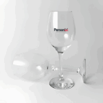 Taça de vinho 385ml com logo. Brinde personalizado ideal para eventos corporativos, ações promocionais e brindes de alto padrão.