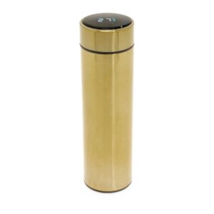 Garrafa Termica Com Display Led Personalizada Dourado
