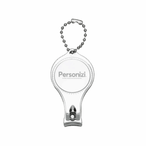 Chaveiro abridor 3 em 1 personalizado — brinde compacto com abridor, cortador e lixa para campanhas promocionais e eventos corporativos.