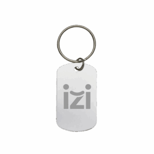 Chaveiro metal retangular personalizado — brinde elegante com logo, ideal para eventos corporativos, kits promocionais e campanhas institucionais.