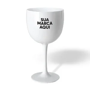 Taca De Gin Acrilico Fosco Branco E Colorido Personalizada Vermelho 3
