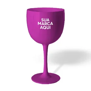 Taca De Gin Acrilico Fosco Branco E Colorido Personalizada Vermelho 5