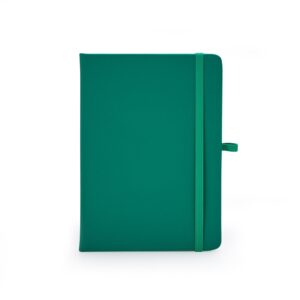 Caderneta Emborrachada 17x12cm Com Pauta Personalizada Verde