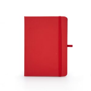 Caderneta Emborrachada 17x12cm Com Pauta Personalizada Vermelho