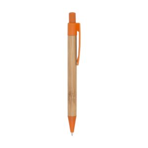 Caneta Ecologica De Bambu Personalizada Azul 5
