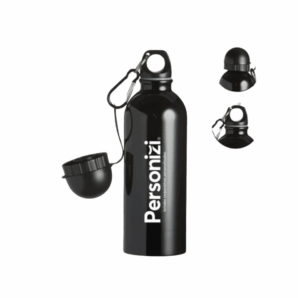 Squeeze inox 500ml colorida personalizada. Brinde corporativo resistente e moderno, ideal para campanhas promocionais e ações institucionais.
