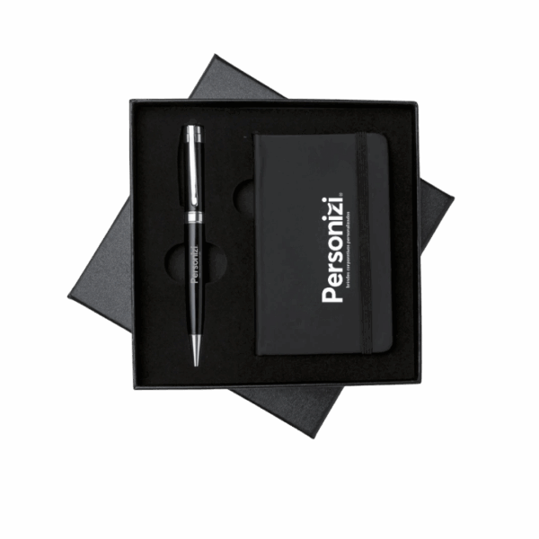 Kit executivo 2 peças ideal como brindes personalizados para ações promocionais e eventos corporativos, unindo elegância e utilidade.