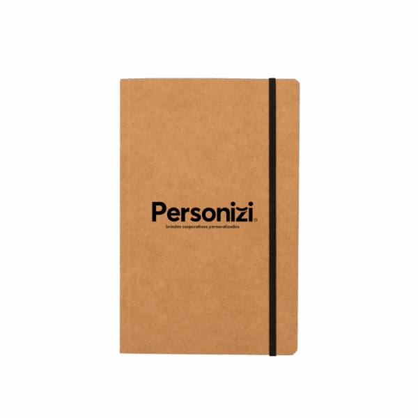 Caderneta kraft 21x13cm sem pauta – brindes personalizados versáteis e sustentáveis para eventos corporativos e ações promocionais.