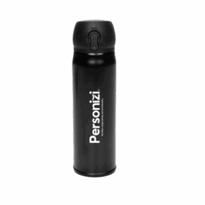 Garrafa térmica inox 320ml com personalização. Ideal como brinde corporativo funcional e elegante para eventos e campanhas promocionais.