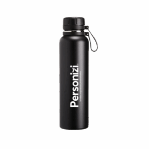 Garrafa térmica inox 1L com alça e personalização. Kit com 10 unidades ideal como brinde corporativo para eventos, ações e campanhas institucionais.