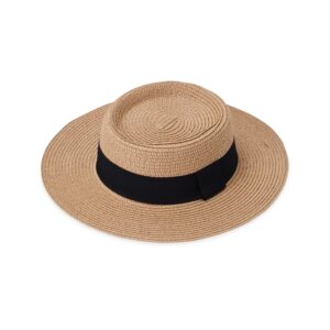 Chapéu de Palha com Plaquinha Metálica Personalizada - Bege