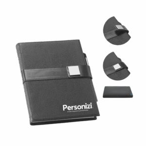 O Caderno Empire A5 Personalizado é um brinde corporativo de alto padrão, ideal para eventos, campanhas e ações promocionais com impacto e presença.