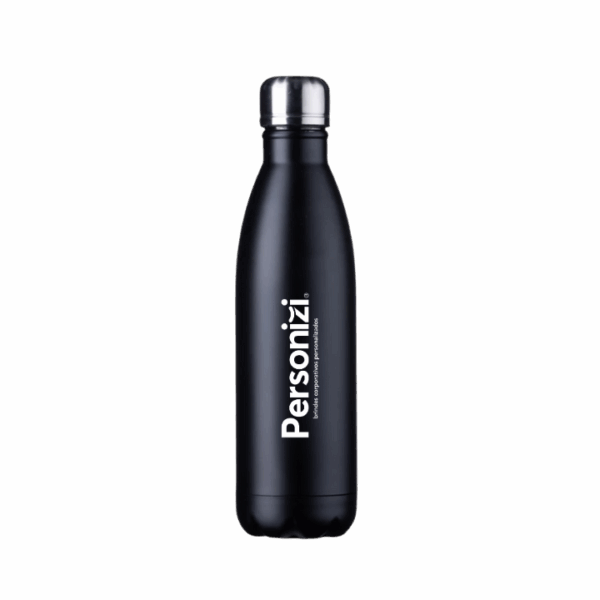 Garrafa térmica inox 780ml com personalização. Brinde corporativo elegante e funcional para ações promocionais, feiras e campanhas institucionais.