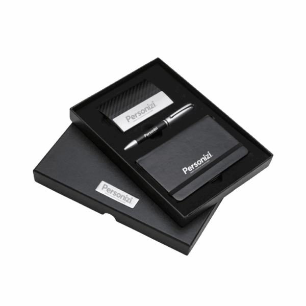 O Kit Executivo 3 Peças Mod.2 Personalizado é um brinde corporativo de alto padrão, ideal para campanhas promocionais e relacionamento empresarial.
