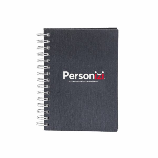 Agenda diária 2025 metalizada personalizada com logo. Brinde elegante e funcional para ações promocionais e campanhas institucionais.