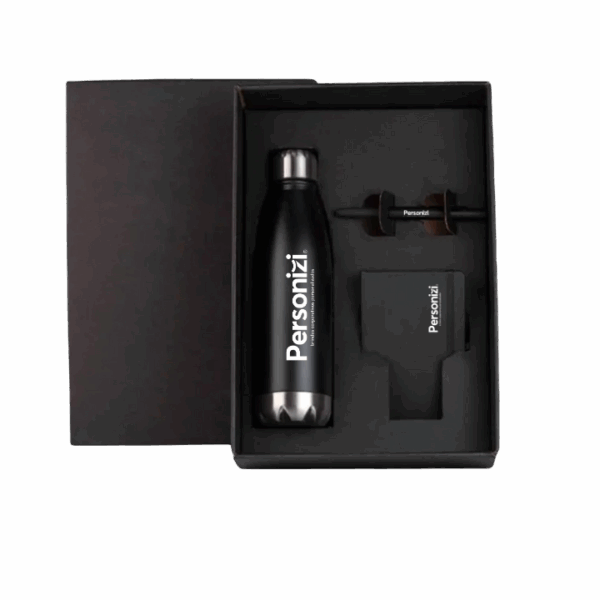 O Kit Caderno e Acessórios 3 Peças Personalizado é um brinde corporativo elegante e completo, ideal para ações promocionais e eventos empresariais.