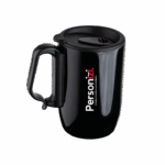 Caneca inox parede dupla personalizada 350ml. Brinde térmico elegante e funcional para ações promocionais corporativas.