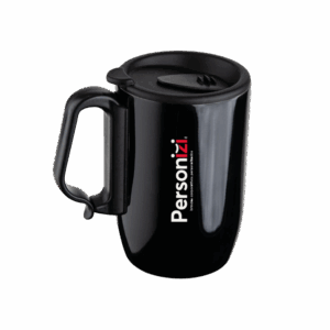 Caneca inox parede dupla personalizada 350ml. Brinde térmico elegante e funcional para ações promocionais corporativas.