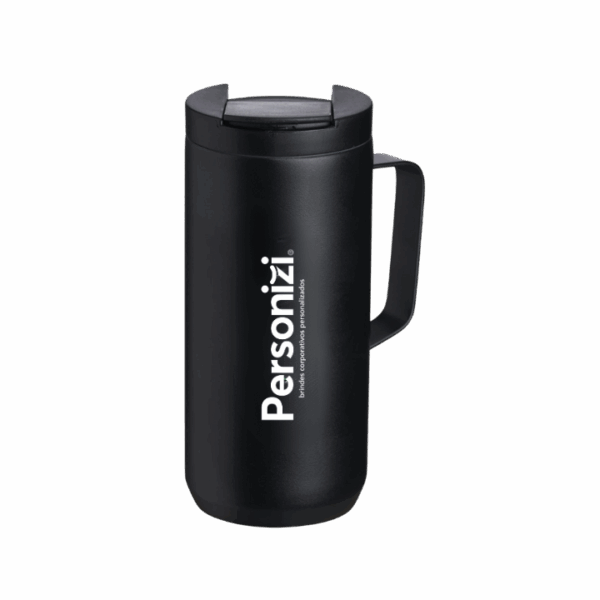 Caneca térmica personalizada 400ml. Brinde funcional e elegante para eventos, campanhas e ações corporativas.