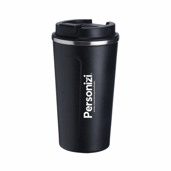 Copo térmico inox 500ml personalizado. Brinde elegante e funcional para ações promocionais e eventos corporativos.