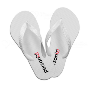Chinelo Branco Personalizado - Altura 39cm Largura 40 cm