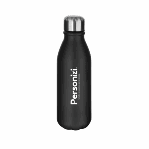 Garrafa de alumínio 600ml personalizada com logo. Brinde resistente e prático para ações promocionais, eventos e bem-estar corporativo.