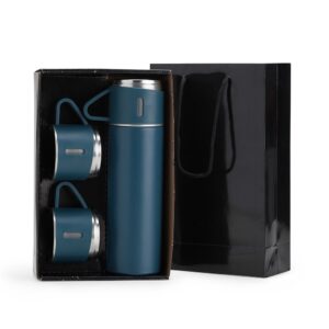 Kit Garrafa Térmica Personalizada - Azul