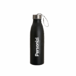 Garrafa inox 750ml Mod. 05 personalizada com logo. Brinde resistente e sofisticado para eventos corporativos e ações promocionais.