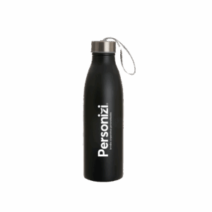 Garrafa inox 750ml Mod. 05 personalizada com logo. Brinde resistente e sofisticado para eventos corporativos e ações promocionais.