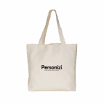 Sacola 42x43cm em algodão personalizada com logo. Brinde ecológico e resistente para eventos, feiras e campanhas institucionais.