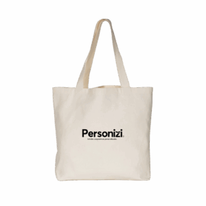 Sacola 42x43cm em algodão personalizada com logo. Brinde ecológico e resistente para eventos, feiras e campanhas institucionais.
