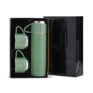 Kit Garrafa Térmica Personalizada - Verde Claro