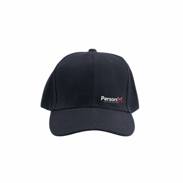 Boné de aba curva personalizado com logo da sua empresa. Ideal para brindes corporativos e eventos promocionais.