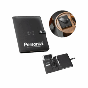 A Pasta A5 com Carregador Wireless 5.000 mAh Personalizada é um brinde corporativo tecnológico e sofisticado, ideal para ações promocionais estratégicas.
