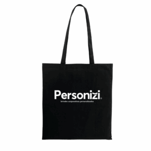 Sacola 100% algodão 37x41cm personalizada com logo. Brinde ecológico e prático para eventos, feiras e ações corporativas.