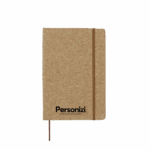 Caderneta ecológica de cortiça com personalização – brindes personalizados elegantes e sustentáveis para empresas e eventos corporativos.