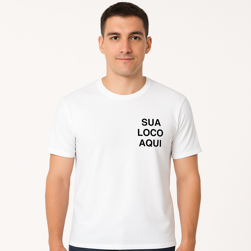 Camiseta Unissex Malha Fria Gola Redonda Personalizada