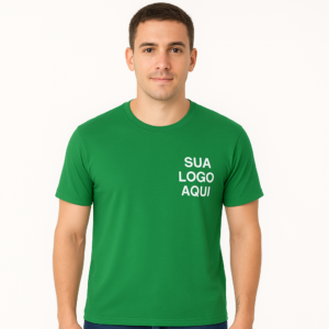 Camiseta Unissex Malha Fria Gola Redonda Verde
