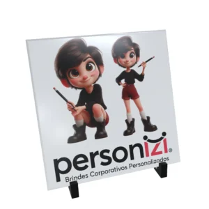 Azulejo Personalizado com Suporte - 15x15cm - Branco