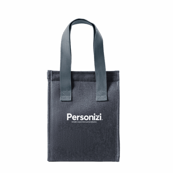Bolsa térmica 6L personalizada em poliéster. Brinde funcional e moderno para ações promocionais, eventos e campanhas institucionais.